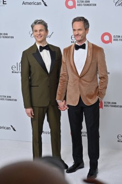 Batı Hollywood, CA USA - 2 Mart 2025: David Burtka, Neil Patrick Harris 33. Elton John AIDS Vakfı Akademisi İzleme Partisine katıldı