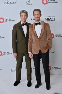 Batı Hollywood, CA USA - 2 Mart 2025: David Burtka, Neil Patrick Harris 33. Elton John AIDS Vakfı Akademisi İzleme Partisine katıldı