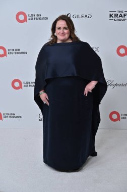 Batı Hollywood, CA USA - 2 Mart 2025: Jessica Gunning 33. Elton John AIDS Vakfı Akademisi İzleme Partisine katıldı