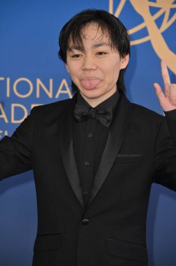 Los Angeles, CA USA - 15 Mart 2025: Izac Wang 3.Geleneksel Çocuk ve Aile Emmy Ödüllerine katıldı