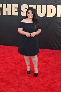 Hollywood, CA USA - 24 Mart 2025: Keyla Monterroso Mejia Apple TV 'ye katıldı The Studio World Premiere Screening