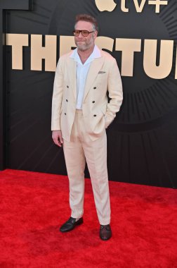 Hollywood, CA USA - 24 Mart 2025: Seth Rogen Apple TV 'ye katılıyor The Studio World Premiere Screening