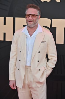 Hollywood, CA USA - 24 Mart 2025: Seth Rogen Apple TV 'ye katılıyor The Studio World Premiere Screening