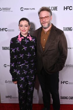 Los Angeles, CA USA - 16 Nisan 2025: Lauren Miller, Seth Rogen Take Care filminin prömiyerine katıldı
