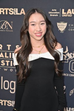 Los Angeles, CA USA - 30 Nisan 2025: Reagan Los Angeles 'ta Dans ve Diyaloglara Katılıyor