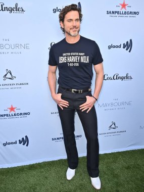Beverly Hills, CA USA - 12 Haziran 2025: Matt Bomer LA Magazines Pride 2025 Kutlamalarına katıldı