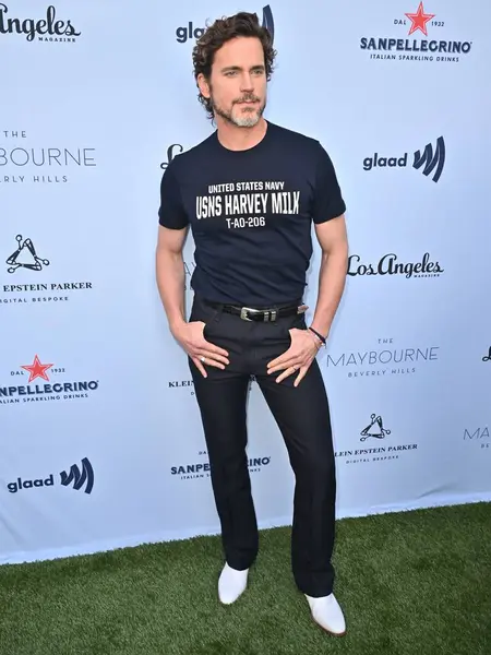 Beverly Hills, CA USA - 12 Haziran 2025: Matt Bomer LA Magazines Pride 2025 Kutlamalarına katıldı