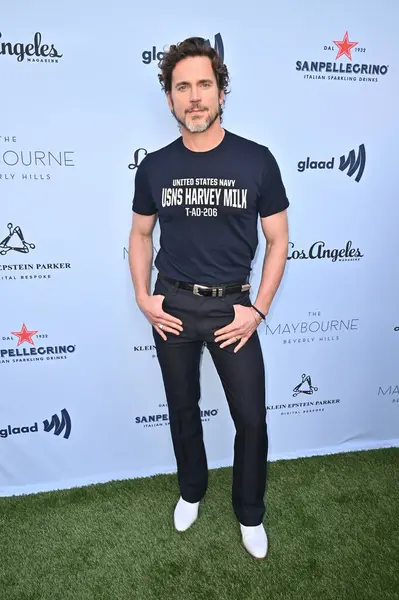 Beverly Hills, CA USA - 12 Haziran 2025: Matt Bomer LA Magazines Pride 2025 Kutlamalarına katıldı