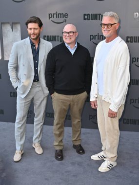 Los Angeles, CA USA - 18 Haziran 2025: Jensen Ackles, Derek Haas, Eric Dane, geri sayım serisinin prömiyerine katıldı.