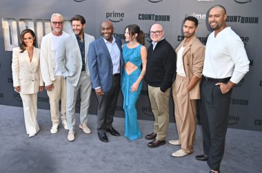 Los Angeles, CA USA - 18 Haziran 2025: Jessica Camacho, Eric Dane, Jensen Ackles, Vernon Sanders, Violett Beane, Derek Haas, Elliot Knight, Uli Latukefu