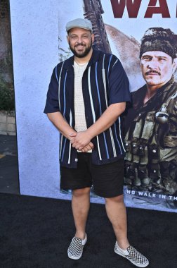 Hollywood, CA USA - 18 Ağustos 2025: Daniel Franzese İlkel Savaş filminin galasına katıldı