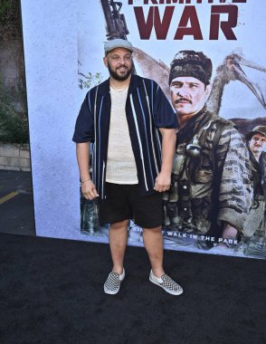 Hollywood, CA USA - 18 Ağustos 2025: Daniel Franzese İlkel Savaş filminin galasına katıldı