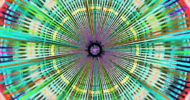 Büyüleyici bir tünel görselleştirmesi canlı renk kalıplarıyla büyüleyici bir deneyim yaratıyor. Bu kusursuz döngü herhangi bir alanı dinamik bir enerji ve hareket göstergesine dönüştürür..