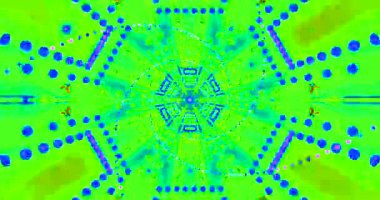 Canlı tünel görüntüsü, geometrik şekillerin ve parlak renklerin kusursuz döngüsünü gösterir. Sanatsal ekran koruyucu veya ortam video arkaplanı için ideal, herhangi bir dijital alanı geliştirmek için.