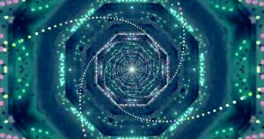 Bu canlı tünel renkli ışıklar ve büyüleyici desenlerle dolu dinamik, pürüzsüz bir döngü videosu gösteriyor. Herhangi bir dijital görüntü veya ortam ayarını geliştirmek için mükemmel.