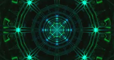 Dinamik yeşil ve mavi desenli bir tünelin kusursuz döngüsünü tecrübe edin. Bu büyüleyici görsel rahatlama ya da tefekkür için mükemmel büyüleyici ve büyüleyici bir atmosfer yaratır..