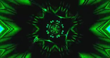 Titreşen yeşil şekiller ve ışıklardan oluşan bir tünel içeren büyüleyici bir görsel ekran deneyin. Bu kusursuz video döngüsü, dinamik akışına izleyicileri çeken çekici bir ekran koruyucu görevi görüyor..