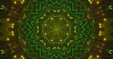 Ekran koruyucular için mükemmel ve büyüleyici bir görsel deneyim yaratan, sürekli kayan ve sürekli değişen yeşil ve sarı desenleri gösteren kusursuz bir tünel videosu.