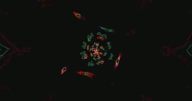 Renkli şekiller sürekli değişen büyüleyici bir tünel etkisi yaratan büyüleyici bir döngü içinde döner ve nabzı atar. Bu dinamik ekran koruyucu sonsuz görsel entrikalar ve dürtüler sunar..