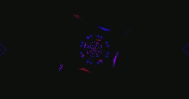 Çarpıcı bir tünel görsel animasyonu karmaşık desenler ve canlı renkler sergiliyor. Bu sonsuz döngü alternatif rahatlama veya ortam ayarları için çekici bir ekran sağlar.