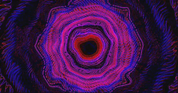 Parlak girdap şekilleri dairesel bir tasarım oluşturur. Mor ve pembenin gölgeleri dinamik bir görsel etki yaratır. Arkaplan renkli görüntüyü güçlendirir, derinlik ve enerji ekler.