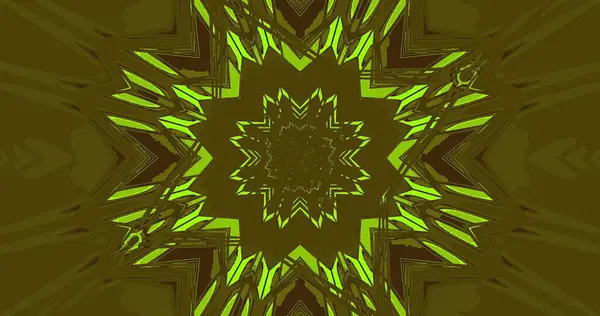 Bu tasarım kalın çizgiler ve açılarla çevrili parlak yeşil bir yıldız şeklini içerir. Soyut şablon dinamik bir görsel efekt yaratır, koyu arkaplana karşı çarpıcı bir kontrast sunar.