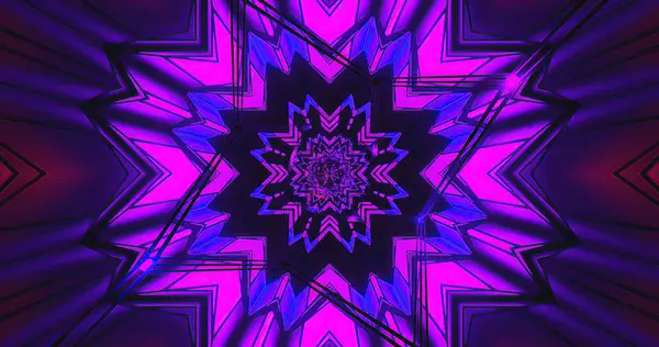 Büyüleyici bir tasarım, dışa doğru yayılan canlı mor ve mavi şekillere sahiptir. Karmaşık desenler çarpıcı bir görsel etki yaratıyor. Sanatsal tarzda derinlik ve hareket izlenimi veriyor..