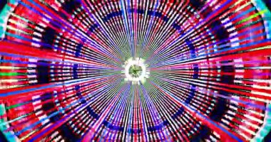 Bu döngü tünel animasyonu parlak renkler ve geometrik desenler içerir. Ekran koruyucu ya da görsel ekran için mükemmel, kusursuz geçişler yaparken büyüleyici bir etki yaratıyor..