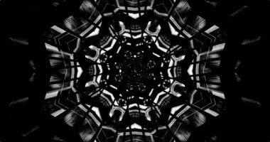 Bu büyüleyici tünel videosu karanlık bir ortamda hareket eden karmaşık desenlere ve şekillere sahip kusursuz bir döngü tasarımını içeriyor. Ekran görüntülerini iyileştirmek ve ortam yaratmak için ideal.