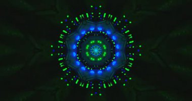 Girdap gibi dönen yeşil ve mavi ışıklar kusursuz bir hipnotik hareket döngüsü oluştururken canlı bir tünel deneyimiyle karşılaşın. Bu görsel yolculuk izleyicilerin dikkatini çekiyor..