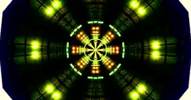 Renkli desenlerden ve parlayan ışıklardan oluşan canlı bir tünel içeren dinamik bir video vj döngüsü. Kusursuz animasyon ekran koruyucu kullanımı için ideal bir görsel deneyim yaratır.