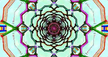 Büyüleyici renkli bir tünel ve görsel efekt yaratan geometrik desenler deneyin. Bu kusursuz döngü dinamik hareketiyle herhangi bir ekranı güçlendirir.