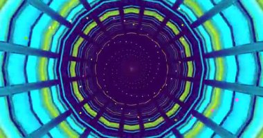 Canlı tünel videosu ilgi çekici bir görsel deneyim sunuyor. Kusursuz döngü, yeşil ve mor desenleri karmaşıklaştırır. Rahatlamak ya da ortam geliştirmek için mükemmel..