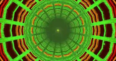 Bu dinamik tünel, içe doğru dönen canlı yeşil renkler sergiliyor. Tasarım, ekran koruyucu kullanımı için ideal hale getirerek sürekli döngü halinde yayılan desenler içerir..