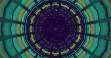 Bu görsel, canlı yeşil desenlerle dolu bir tünelin pürüzsüz bir döngüsünü gösteriyor. Tasarım, büyüleyici ekran koruyucu kullanımı için ideal derinlik ve hareket hissi yaratır..