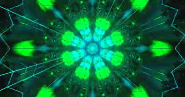 Canlı bir tünel video döngüsü parlak yeşil ışık ve karmaşık tasarımlardan oluşan büyüleyici bir desen sergiliyor. Bu kusursuz animasyon büyüleyici bir ekran koruyucu deneyim için idealdir..