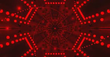 Büyüleyici bir atmosfer yaratmak için kusursuz bir şekilde dönen kırmızı ışık ve desenlerden oluşan büyüleyici bir tünel deneyimleyin. Çarpıcı görselleri olan herhangi bir dijital alanı geliştirmek için mükemmel..