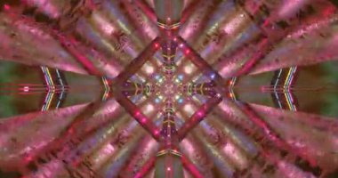 Bu kusursuz döngü videosu renkli ışıklar ve dinamik desenlerle dolu bir tünel sergiliyor, ekran koruyucular ve ortam gösterimleri için büyüleyici bir görsel deneyim yaratıyor.