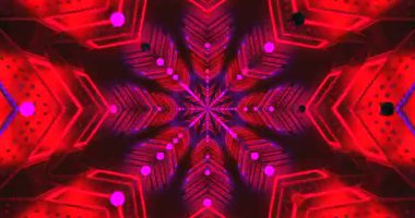 Büyüleyici bir tünel video döngüsü deneyin canlı pembe ve mor renkler ve karmaşık geometrik desenler. Ekran koruyucu kullanımı için ideal, çekici bir görsel arkaplan oluşturma.
