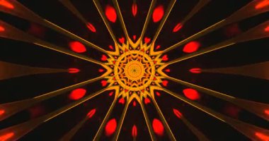 Titreşen desenlerin büyüleyici bir görüntüsü pürüzsüz bir döngü içinde dönüyor ve değişiyor. Bu da izleyicileri enerji dolu renkleri ve şekilleriyle büyüleyen büyüleyici bir tünel etkisi yaratıyor..