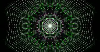 Bu video kıvrımlı desenler ve animasyonlarla dolu canlı bir tünelin kusursuz bir döngüsünü içeriyor. Her ortamda çekici bir atmosfer yaratmak için ideal..