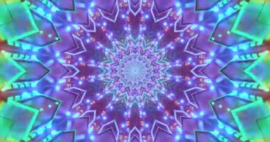 Büyüleyici bir tünel video döngüsü canlı renkler ve dinamik ışık desenleri gösterir..