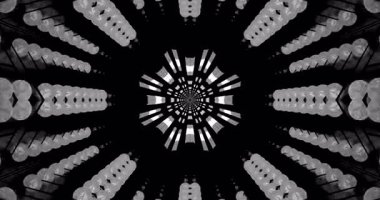 Bu video büyüleyici bir tünel efekti içeriyor. Bu da şaşırtıcı bir deneyim yaratıyor. Kusursuz bir şekilde döngü oluşturan ve büyüleyici bir görsel görüntü sağlayan bir dizi karmaşık desen sergiliyor..
