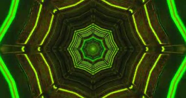 Canlı yeşil bir tünel durmadan döner, izleyiciyi büyüleyen büyüleyici desenler oluşturur. Bu dinamik ekran koruyucu döngüsü sorunsuz bir şekilde, çekici bir arkaplan sağlar.