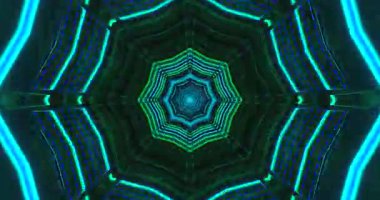 Canlı yeşil tünel desenleri aralıksız, pürüzsüz bir döngü içinde yakınlaşır ve kıvrılır. Bu görsel deneyim, izleyicileri hipnotik hareketleriyle etkileyen rahatlama ya da eğlence için tasarlanmıştır..