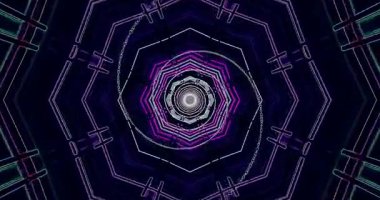 Karmaşık desenler ve canlı renkler gösteren pürüzsüz bir döngü tasarımı içeren tünel videosu bağlanıyor. Her ortamda iç içe bir ortam yaratmak için ideal..