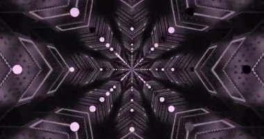 Bu video döngüsü, geometrik desenler ve canlı kürelerle dolu büyüleyici bir tünel sunuyor. Tasarım büyüleyici görseller yoluyla sorunsuz geçişler, bir ekran koruyucu için ideal.