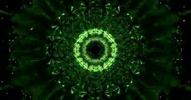 Büyüleyici bir tünel video döngüsü geometrik şekiller ve canlı yeşil tonlarla görsel bir deneyim yaratır. Rahatlamak ya da odaklanmak için kusursuz bir ekran koruyucu olarak.