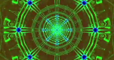 Kusursuz döngü videosu karmaşık desenleri ve renk değiştiren renkleri olan renkli bir tünel sunuyor. Boş zamanlarında ekranlarda büyüleyici bir ortam yaratmak için mükemmel..