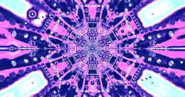 Bu kusursuz döngülü video kıvrımlı renkler ve geometrik desenlerle dolu canlı bir tünel içeriyor. Görüntüler sürekli kaydediliyor ve dikkat çekiyor. Ekran koruyucular için mükemmel..